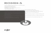 RONIN-S · Ronin-Sは出荷前にキャリブレーション済みです。Ronin-Sの変更や調整は不要であり、推奨しません。 必ず純正のバッテリーを使用してください。そうしないと性能を発揮できなかったり、内部誤作動や損