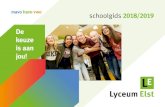 schoolgids 2018/2019 - Lyceum Elst€¦ · Talenturen 12 Mentorlessen 12 Maatschappelijke stage 12 Profielkeuze en Loopbaanoriëntatie en Begeleiding (LOB) 13 Vakantieplanning 14