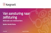 Van aansturing naar zelfsturing - Greenport Arnhem-Nijmegen · PDF file Aansturing –gedeelde sturing –zelfsturing Balans tussen sturing en verantwoordelijkheid geven De sturing