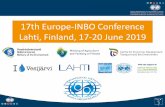 17th Europe-INBO Conference Lahti, Finland, 17-20 June 2019 · II. Rapport dactivité du RIOB III. Activités des AMEC IV. Assemblée générale mondiale du RIOB V. Préparation du
