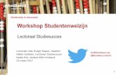 Onderwijs & Innovatie Workshop Studentenwelzijn · PDF file Onderwijs & Innovatie Lectorale rede Rutger Kappe, Haarlem Nikkie Gubbels, Lectoraat Studiesucces Nadia Piet, student IBIS