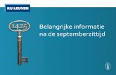 Belangrijke informatie na de septemberzittijd · masterdiploma inschrijven aan KU Leuven mogelijk, ongeacht leerkrediet)