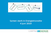 Samen sterk in Energietransitie 4 juni 2019uuid:... · - Schepencollege beslissing van Turnhout: 20 % burgerparticipatie - Eneco is daar toe bereid - Eneco (60 %), IKA* (20 %) en