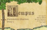 Tempus - autifive.files.wordpress.com · Tempus Participatory Practices Groep 5 Joris Roosen Maarten Bijnens Lauranne Mannaerts Steven Vervaet Enes Köse