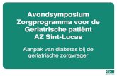 Avondsymposium Zorgprogramma voor de Geriatrische patiënt … · 2019-09-23 · Geriatrische zorgvrager met diabetes Doelstellingen: •Onafhankelijke oudere - Levensverwachting