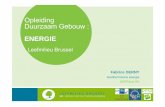 Opleiding Duurzaam Gebouw - Bruxelles Environnement · 1 Doelstelling(en) van de presentatie De doelstellingen en toepassingsgebieden van geothermie afbakenen Technische overzichten