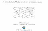 A “Lieb-Schultz-Mattis constraint for space-groupsonline.itp.ucsb.edu/online/topoquant-c16/zaletel/pdf/Zaletel_TopoQu… · Weak 3D SPT phase Gapped 2D magnet boundary MENG 2D Spin-1/2