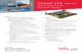 Xilinx Virtex OpenVPX Module - Bentech Taiwancwcembedded.bentech-taiwan.com/CWCEC/CHAMP-FX3-datasheet.p… · The memory resources on each FPGA node of the CHAMP-FX3 give users the