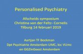 Afscheids symposium Christina van der Feltz- Cornelis ... · J Clinical Psychiatry 2010, 1300-1306 • NNT antidepressants chronic depression • NNT response = 6 • NNT remission