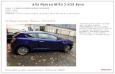 Alfa Romeo MiTo 3.630 Euro · Alfa Romeo MiTo 3.630 Euro WAGEN MET ONGEVALSCHADE / ACCIDENT CAR / VOITURE ACCIDENTEE / UNFALLFAHRZEUG ! Voor onze volledige stocklijst en bedrijfsgegevens