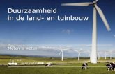 Duurzaamheid in de land- en tuinbouw · project. In Nederland helpen we de XBRL standaard voor de uitwisseling van agrari-sche jaarverslaggeving tussen accountants-kantoren en banken