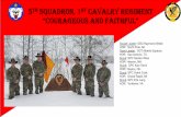 5 sQuadron, 1 CaValry regiment “Courageous and faithful” · 2019-04-23 · 5thsQuadron, 1stCaValry regiment “Courageous and faithful” Squad Leader : SSG Raymond Webb HOR: