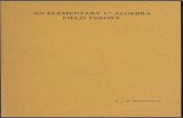AN ELEMENTARY C* ALGEBRA FIELD THEORY · an elementary c* algebra field theory proefschrift ter verkrijging van de graad van doctor in de wiskunde en natuurwetenschappen aan de ruksuntversiteit