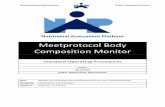Meetprotocol Body Composition Monitor · Let op: Je meet met een dubbel-indirecte methode de impedantie van de proefpersoon. Het apparaat berekent middels formule de lichaamssamenstelling.