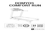 DOMYOS COMFORT RUN - decathlonsav€¦ · PRESENTATIE De DOMYOS COMFORT RUN is ontwikkeld voor het lopen met een snelheid vanaf 1 k/u, voor de Actieve loop en voor het hardlopen met