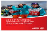 Special Olympics spreekbeurtpakket voor basisscholen · Wat fantastisch dat jij je spreekbeurt wilt houden over Special Olympics! Naast de informatie die jij in dit document kunt