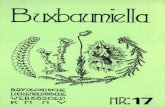 Buxbaumiella · BUXBAUMIELLA NR. 17 JUNI 1985 Uitgegeven door de Bryologische-Lichenolo- gische Werkgroep van de Koninklijke Neder- landse Natuurhistorische Vereniging. Bestuur. Voorzitter:Dries