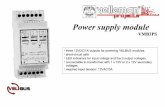 Power supply module - Velleman · modules op één gelijkspanningsuitgang niet meer dan 1A mag bedragen. Bij zeer lange leidingen is het belangrijk om de draaddoorsnede voldoende