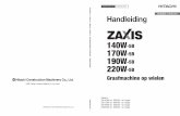 ZX140W -5B Handleiding · 2020-01-06 · Noteer de identificatienummers van de machinedelen in het hoofdstuk Machinenummers. Schrijf alle nummers zorgvuldig op. Dit is handig bij