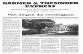 TllESINGER E SS - Garmerwolde · Maandelijks Nieuwsblad voor Garmerwolde Thesinge en omstreken 26e jaargang november 2000 ... alsof ze er al maanden wonen. Al ... de hand gesloopt
