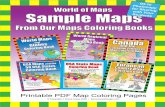 World of Maps Sample Maps...outline maps • With and without lables • Students can color the outlines of the blank maps, study and highlight continents, states and countries, add