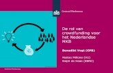 De rol van crowdfunding voor het Nederlandse MKB · Centraal Planbureau Bancaire kredietverstrekking aan het MKB daalt… 98.000 100.000 102.000 104.000 106.000 108.000 110.000 112.000