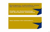 Europese subsidies voor de Sociale Economie subsidies voor SEc ondernemingen.pdffinancieringsstructuur, technologische innovatie om duurzame tewerkstelling te creëren ... OPLEIDING,