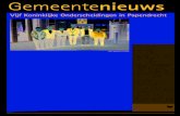 Vijf Koninklijke Onderscheidingen in Papendrecht...Burgemeester Moerkerke speldde vrijdag 26 april 2019 Koninklijke Onderscheidingen op bij Papen-drechters die zich op uitzonder-lijke