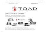 Nieuwsbrief TOAD april 2016toad.amsterdam/.../2017/02/TOAD-Nieuwsbrief-maart-2016.pdf · 2017-02-20 · Eerste nieuwsbrief van TOAD View this email in your browser TOAD nieuwsbrief