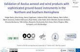 Validation of Aeolus aerosol and wind products with sophisticated ... · Project in EVAA: Validation of aerosol and wind products with ground‐based instruments of TROPOS • Apply