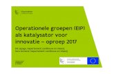 Operationele groepen (EIP) als katalysator voor innovatie ... · Oproep 2016 -5 operationele groepen (2) Vrij thema: 3 operationele groepen GREEN-AIR : Uitwisseling van groene kennis