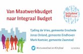 Van Maatwerkbudget naar Integraal Budgetagendastad.nl/wp-content/uploads/2016/11/Workshop-3-Van...#InclusieveStad en #CityDeal 12/10/2016 Van Maatwerkbudget naar Integraal Budget Tjalling