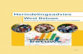 West Betuwe · De nieuwe gemeente wil ruimte geven aan (initiatieven uit) de samenleving. Dat vraagt om een andere rol van: Het bestuur netwerker, betrokken, steeds in dialoog met
