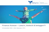 Finance Avenue –Lama’s, biotech & beleggen?!...Van Herk Investments B.V. (NL) Bank of America (VS) Perceptive Advisors (VS) GAM International (VK) Boehringer Ingelheim (DE) Overige