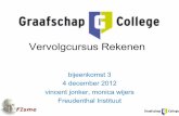Vervolgcursus Rekenen - Universiteit Utrecht · 12/4/2012  · Deze strategie werd door ruim eenderde deel van de leerlingen toegepast. In 2004 wordt deze strategie nog door iets