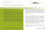 Bulletin de surveillance du virus du Nil occidental€¦ · permettent de générer la moyenne du nombre de spécimens de Culex pipiens/restuans présents dans les échantillons récoltés