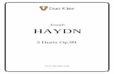 Joseph HAYDN - Duo Klierduo-klier.com/wp-content/uploads/2013/12/Haydn-3-Duets-Op.99.pdf · Joseph HAYDN 3 Duets Op.99 . 禽 n HerunterstrichJrirez_Downbow． V Heraufitrich_Pousse乞」Upbow．