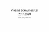 Vlaams Bouwmeester 2017-2020 · 2017-05-16 · Presentatie programma 2017-2020 door Bouwmeester Leo Van Broeck 15.00u - 15.30u Koffie 15.30u - 16.00u Toelichting Open Oproep door