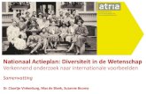 Nationaal Actieplan: Diversiteit in de Wetenschap...Foto omslag: Johanna Westerdijk (1883-1961) in het midden vooraan zittend op de trap. Bijschrift: Excursie naar de Duno. Juni 1931.