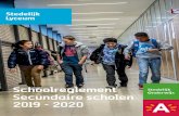Schoolreglement Secundaire scholen 2019 - 2020...1.2 Missie en visie van het Stedelijk Onderwijs Talentontwikkeling en actief burgerschap Het Stedelijk Onderwijs organiseert in opdracht