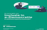 De startersgids voor Inclusie in e-Democratie...De opkomst van het digitale tijdperk en de gloednieuwe democratietools die daarbij kwamen kijken veranderden in de afgelopen tien jaar