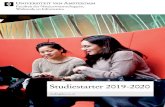 Studiestarter 2019-2020 - UvA · onderwijs- en studiezalen op het publieke draadloze netwerk. • UvA VPN: software waarmee je op je computer thuis toegang krijgt tot het digitale