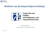 Roel Fonville Eindhoven, 22 maart 2017 - Federatie van Philps Verenigingen van ... · 2019-08-29 · “De toekomst van Pensioenen” ... “De Federatie kijkt vooruit” 15.45-16.00: