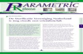 De Sterilisatie Vereniging Nederland is nog steeds …...Parametric Release is een uitgave van 3 11e jaargang NR. 30 April 2008 1 Hoofdsponsor: Miele Professional Van de voorzitter
