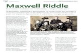 TEKST EN ILLUSTRATIES: RIA HÖRTER 50 … Riddle.pdfMaxwell Riddle rond 1940. ‘In his white suit’, noteert zijn neef Tom Riddle bij deze foto. Het is de periode waarin Maxwell