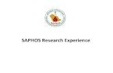 SAPHOS Research Experiencehematology-sa.org/en/wp-content/uploads/2018/03/saphos... · 2018. 3. 6. · on your CV. • Decide at the Beginning Who Will Work on What Tasks • Stick