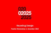 Heuvelrug Energie · 2018. 12. 15. · Pauline Westendorp paar delen uit CV - bedrijfskunde Groningen: technologie en innovatie - 1988 - 2004 Universiteit, Fokker, ... jan 2019 Future