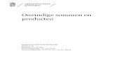 Oneindige sommen en producten - University of Groningenfse.studenttheses.ub.rug.nl/13802/1/Scriptie_Oneindige_sommen_en_p_1.pdfEen oneindig product ∏ (1+an) met an 0 is convergent