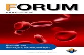 FORUM - orpadt · 6.8 - 7.4 mmol/l, echter niet hoger dan 8,0 mmol/l (2). Op dit moment wordt deze richtlijn herzien. Bloedtransfusies moeten toegepast worden nadat de voor- en nadelen