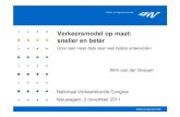 Verkeersmodel op maat: sneller en beter(gebied Amsterdam-Apeldoorn-Nijmegen-Gorinchem) Simulatie van 1.500.000 voertuigen over 6-uursspits 14.000 links 2400 zones Kalibratieop 250